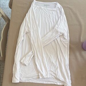 Quince White Long Sleeve Tee